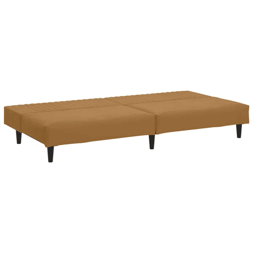 Sofá-cama, Sofá conversível de 2 lugares veludo castanho