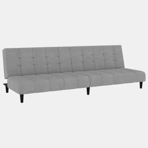 Sofá-cama, Sofá conversível de 2 lugares veludo cinzento-claro