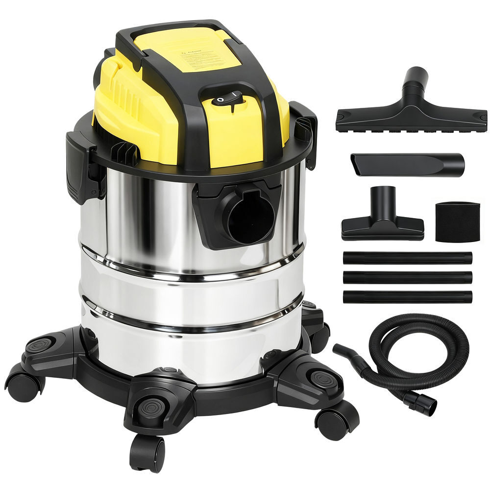 Aspirador ABS, Acero Inoxidable HOMCOM