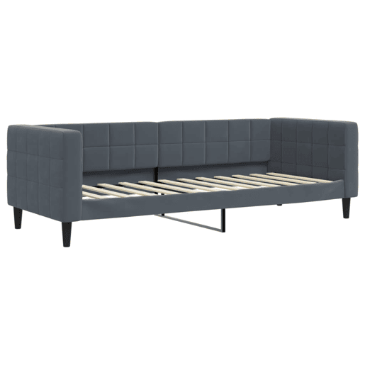 Sofá-cama, Sofá conversível c gavetão e gavetas 80x200 cm veludo cinzento-escuro Sofá-cama, Sofá conversível c gavetão e gavetas 80x200 cm veludo cinzento-escuro