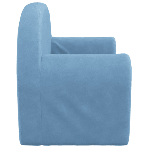 Sofá-cama infantil - Sofá para criança de 2 lugares pelúcia macia azul Sofá-cama infantil - Sofá para criança de 2 lugares pelúcia macia azul
