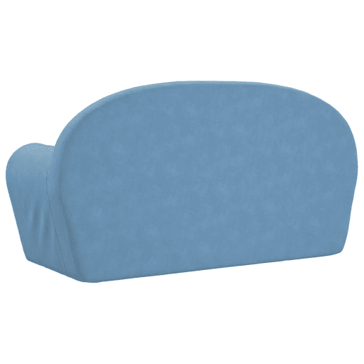 Sofá-cama infantil - Sofá para criança de 2 lugares pelúcia macia azul Sofá-cama infantil - Sofá para criança de 2 lugares pelúcia macia azul