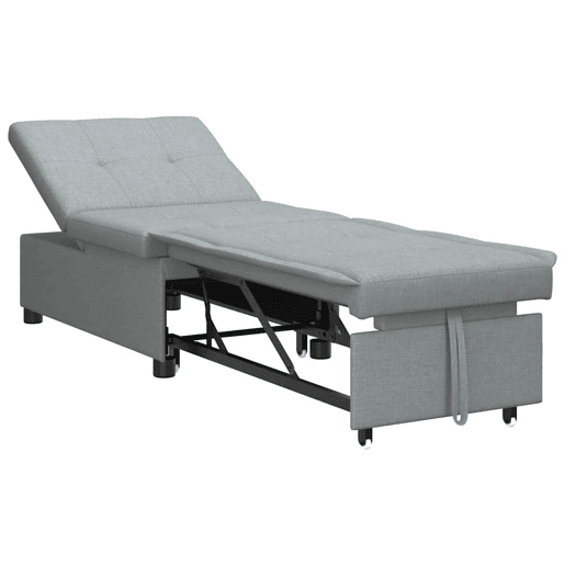 Sofá-cama, Sofá conversível Cinzento-claro 194 x 67 x 37 cm tecido