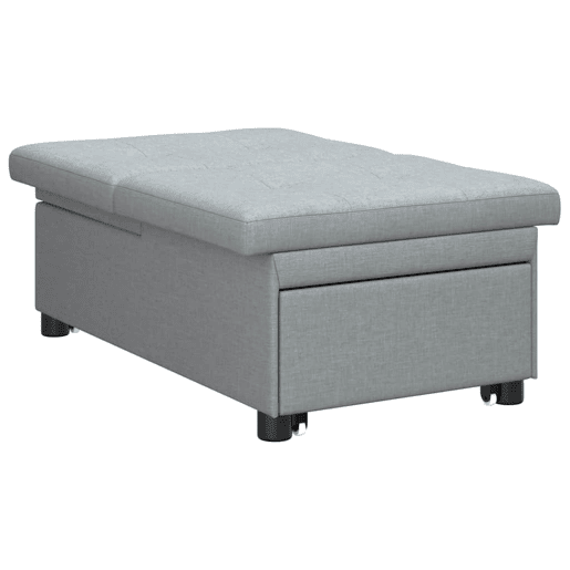 Sofá-cama, Sofá conversível Cinzento-claro 194 x 67 x 37 cm tecido