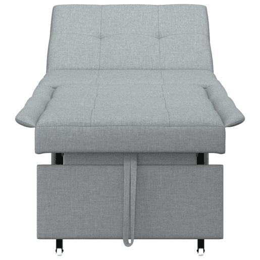 Sofá-cama, Sofá conversível Cinzento-claro 194 x 67 x 37 cm tecido