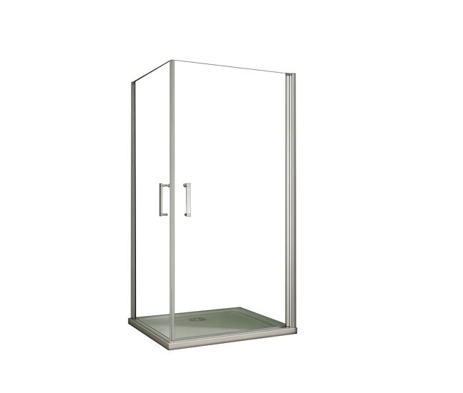 Aica mampara de ducha cuadrada abatible giratoria,perfil gris mate,vidrio 5mm,1000x1000x1850mm