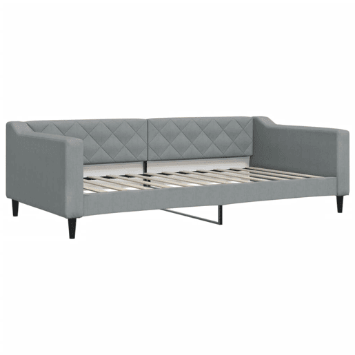 Sofá-cama, Sofá conversível com gavetão 100x200 cm tecido cinzento-claro Sofá-cama, Sofá conversível com gavetão 100x200 cm tecido cinzento-claro