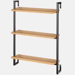Max Home Estantes de parede em madeira 3 prateleiras 40x12x55 cm