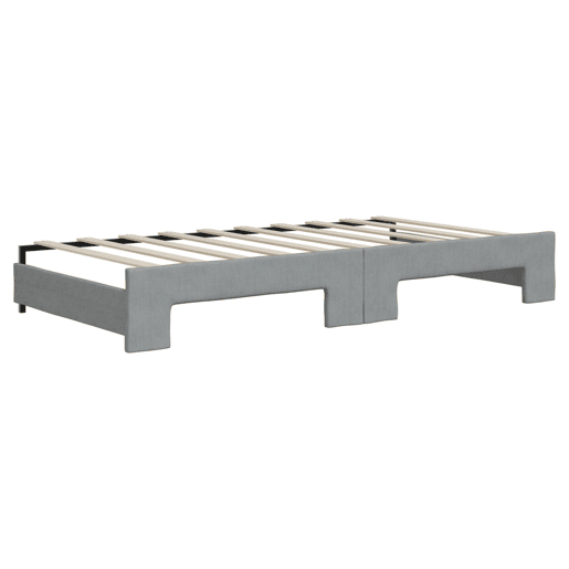 Sofá-cama, Sofá conversível c gavetão e gavetas 90x190 cm tecido cinzento-claro