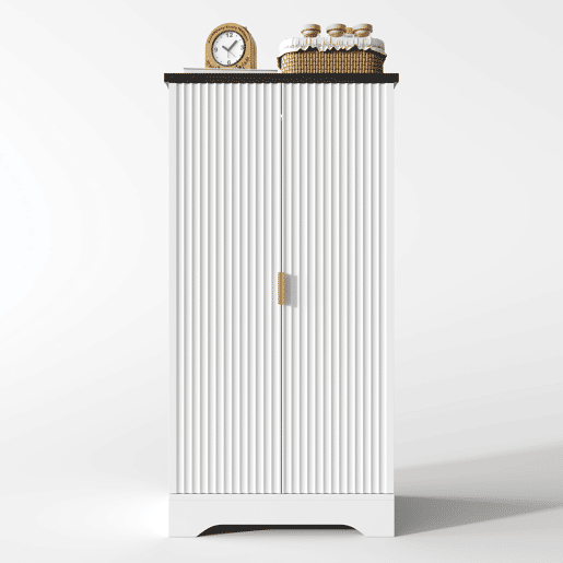 Aparador 120x60,5x40 cm - Com luz LED, prateleiras ajustáveis, design moderno - Branco