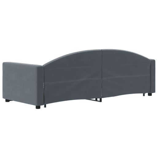 Sofá-cama, Sofá conversível c gavetão e gavetas 80x200 cm veludo cinzento-escuro