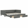 Sofá-cama, Sofá conversível c gavetãogavetas 100x200 cm tecido cinzento-escuro