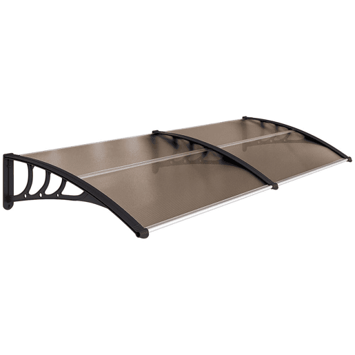 Outsunny Marquise para Portas e Janelas 195x75x23 cm Marquise com Proteção para Sol e Chuva com Painéis de Policarbonato Marrom Outsunny Marquise para Portas e Janelas 195x75x23 cm Marquise com Proteção para Sol e Chuva com Painéis de Policarbonato Marrom
