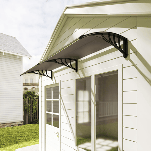 Outsunny Marquise para Portas e Janelas 195x75x23 cm Marquise com Proteção para Sol e Chuva com Painéis de Policarbonato Marrom Outsunny Marquise para Portas e Janelas 195x75x23 cm Marquise com Proteção para Sol e Chuva com Painéis de Policarbonato Marrom