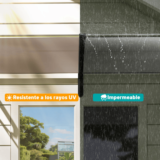 Outsunny Marquise para Portas e Janelas 195x75x23 cm Marquise com Proteção para Sol e Chuva com Painéis de Policarbonato Marrom Outsunny Marquise para Portas e Janelas 195x75x23 cm Marquise com Proteção para Sol e Chuva com Painéis de Policarbonato Marrom