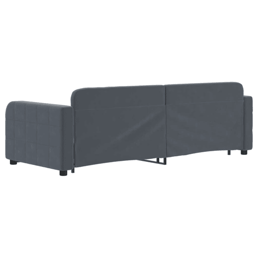Sofá-cama, Sofá conversível c gavetão e gavetas 80x200 cm veludo cinzento-escuro Sofá-cama, Sofá conversível c gavetão e gavetas 80x200 cm veludo cinzento-escuro