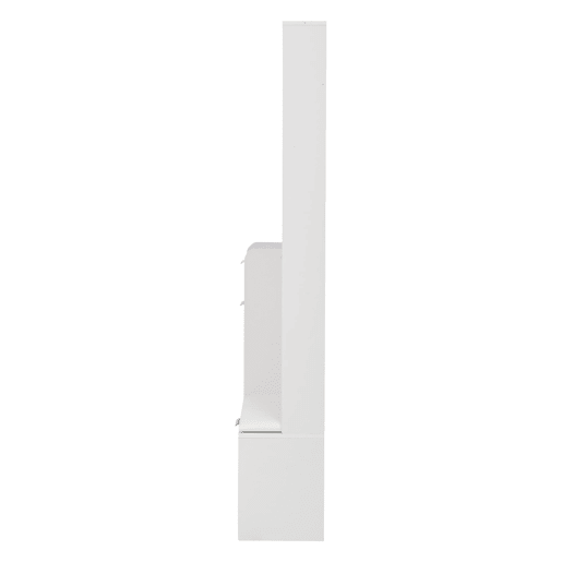 Móvel de entrada 100x30x180 cm - 6 em 1, 8 ganchos, sapateira, prateleiras, com proteção anti-capotamento - Branco
