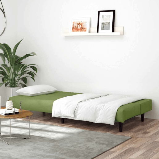 Sofá-cama, Sofá conversível de 2 lugares veludo verde-claro