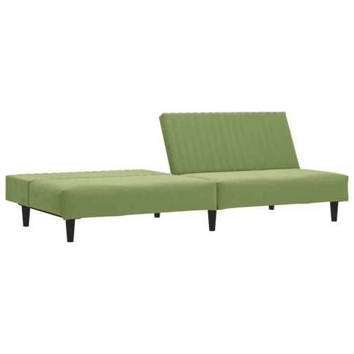Sofá-cama, Sofá conversível de 2 lugares veludo verde-claro