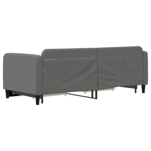 Sofá-cama, Sofá conversível c gavetão e gavetas 80x200 cm tecido cinzento-escuro