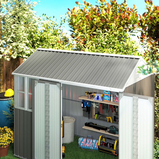 Outsunny Conjunto de 12 Painéis para Teto de Aço Galvanizado Chapas Perfiladas de Teto 7m² para Abrigo de Ferramentas Abrigo Exterior 129x45 cm Cinzento Claro Outsunny Conjunto de 12 Painéis para Teto de Aço Galvanizado Chapas Perfiladas de Teto 7m² para Abrigo de Ferramentas Abrigo Exterior 129x45 cm Cinzento Claro