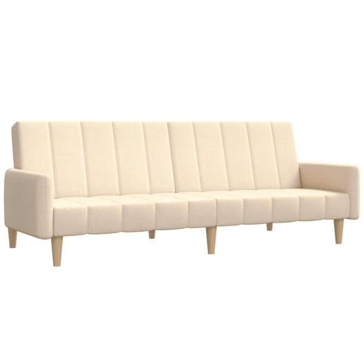 Sofá-cama, Sofá conversível de 2 lugares tecido cor creme