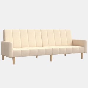 Sofá-cama, Sofá conversível de 2 lugares tecido cor creme
