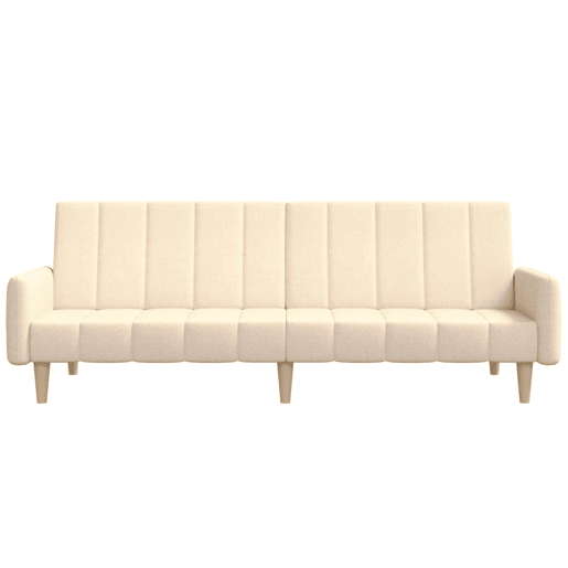 Sofá-cama, Sofá conversível de 2 lugares tecido cor creme
