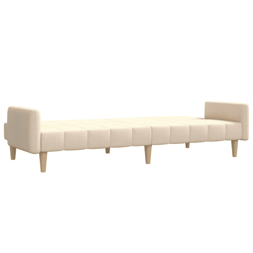 Sofá-cama, Sofá conversível de 2 lugares tecido cor creme