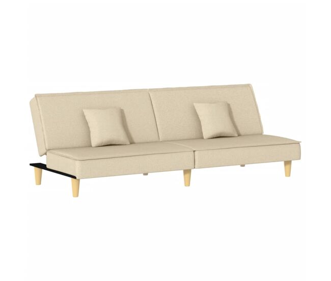 Sofá cama - sofá convertible de tela color crema