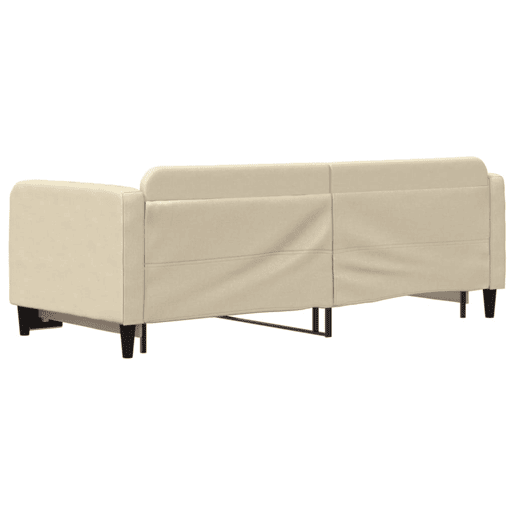Sofá-cama, Sofá conversível com gavetão 80x200 cm tecido cor creme Sofá-cama, Sofá conversível com gavetão 80x200 cm tecido cor creme