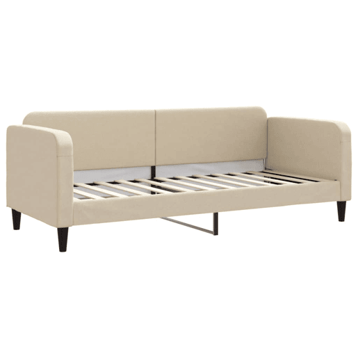 Sofá-cama, Sofá conversível com gavetão 80x200 cm tecido cor creme Sofá-cama, Sofá conversível com gavetão 80x200 cm tecido cor creme