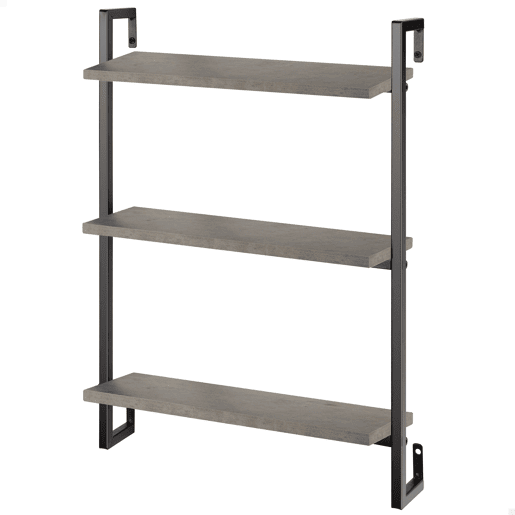 Max Home Estantes de parede com efeito cimento 3 prateleiras 40x12x55 cm Max Home Estantes de parede com efeito cimento 3 prateleiras 40x12x55 cm