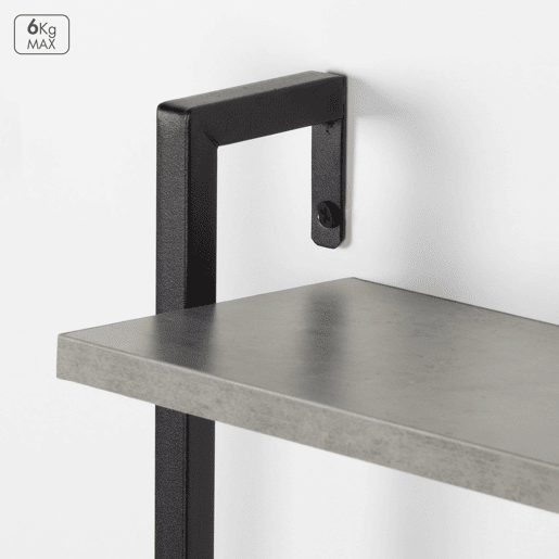 Max Home Estantes de parede com efeito cimento 3 prateleiras 40x12x55 cm Max Home Estantes de parede com efeito cimento 3 prateleiras 40x12x55 cm