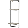 Max Home Estantes de parede com efeito cimento 2 prateleiras 25x20x75 cm