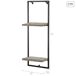 Max Home Estantería pared madera 2 estantes 25 Max Home Estantería pared madera 2 estantes 25 Cemento