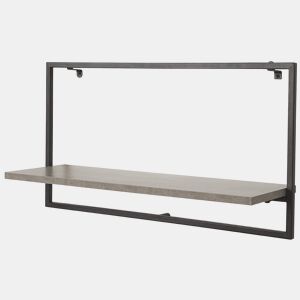 Max Home Prateleira de parede com efeito cimento 1 prateleira 65x20x35 cm