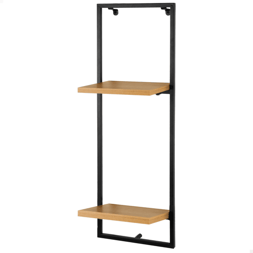 Max Home Estantes de parede em madeira 2 prateleiras 25x20x75 cm Max Home Estantes de parede em madeira 2 prateleiras 25x20x75 cm