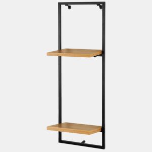Max Home Estantes de parede em madeira 2 prateleiras 25x20x75 cm