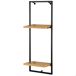 Max Home Estantería pared madera 2 estantes 25 Max Home Estantería pared madera 2 estantes 25 Negro/ Madera
