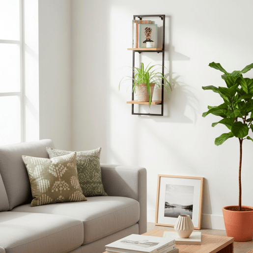 Max Home Estantes de parede em madeira 2 prateleiras 25x20x75 cm Max Home Estantes de parede em madeira 2 prateleiras 25x20x75 cm