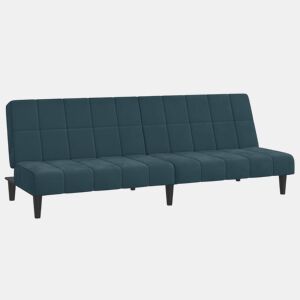 Sofá-cama, Sofá conversível de 2 lugares veludo azul