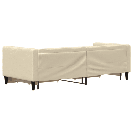 Sofá-cama, Sofá conversível com gavetão e gavetas 80x200 cm tecido cor creme
