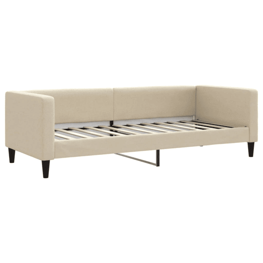 Sofá-cama, Sofá conversível com gavetão e gavetas 80x200 cm tecido cor creme