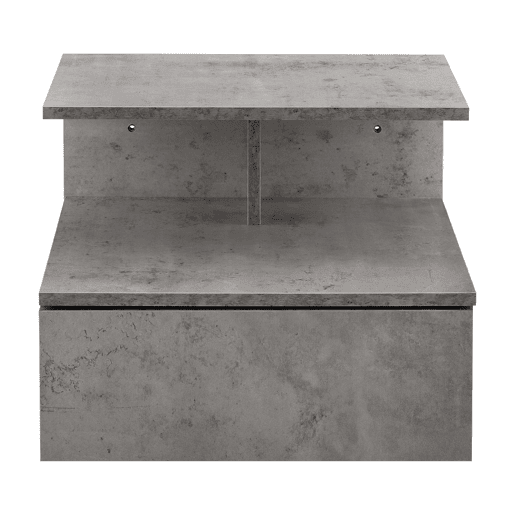 Mesa de cabeceira de parede Amberg com gaveta 40x35x31cm Aspeto de betão en.casa