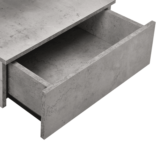 Mesa de cabeceira de parede Amberg com gaveta 40x35x31cm Aspeto de betão en.casa