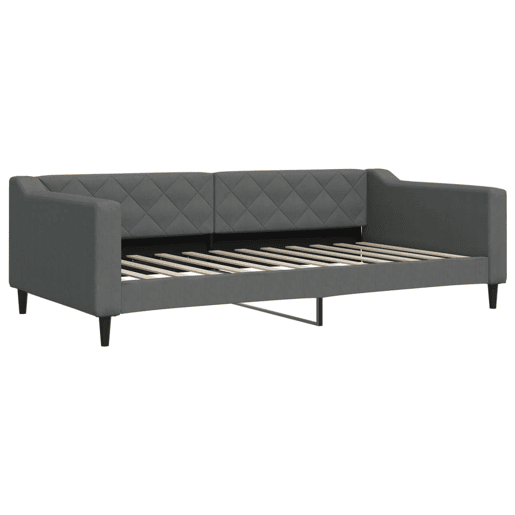 Sofá-cama, Sofá conversível com gavetão 100x200 cm tecido cinzento-escuro Sofá-cama, Sofá conversível com gavetão 100x200 cm tecido cinzento-escuro