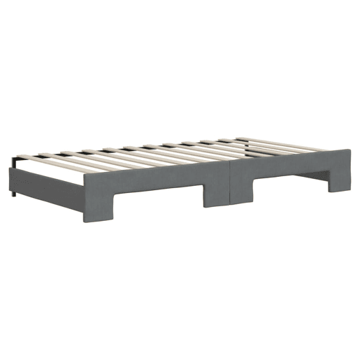 Sofá-cama, Sofá conversível com gavetão 100x200 cm tecido cinzento-escuro Sofá-cama, Sofá conversível com gavetão 100x200 cm tecido cinzento-escuro