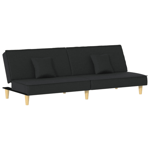 Sofá-cama, Sofá conversível tecido preto Sofá-cama, Sofá conversível tecido preto