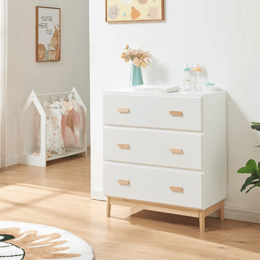 Mudador Sarievn com tapete muda-fraldas 100x80x53 cm Branco en.casa Mudador Sarievn com tapete muda-fraldas 100x80x53 cm Branco en.casa